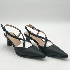 FOWT Black Women Sexy Pointed Toe Stiletto High Heel Sandals Slip On Party